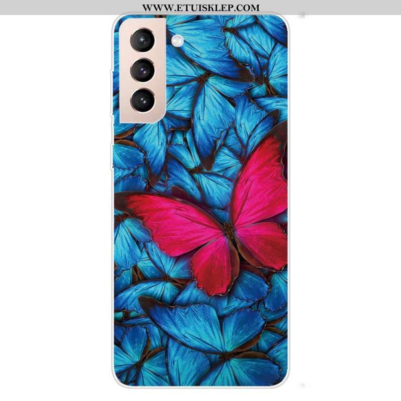 Etui do Samsung Galaxy S22 5G Elastyczne Motyle